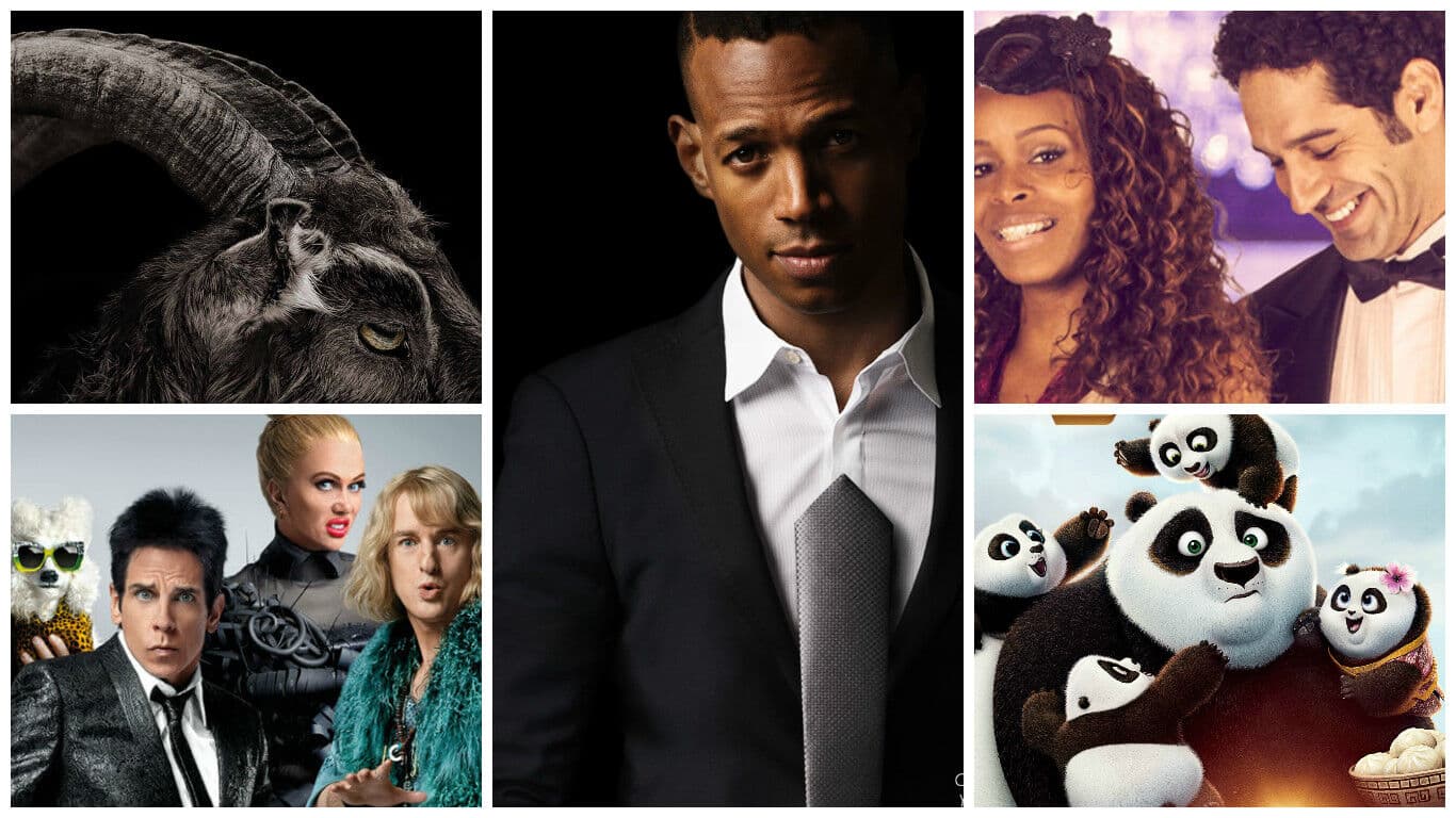 Kung Fu Panda 3, Zoolander 2, 50 Tons de Preto, A Bruxa, e Apaixonados - O Filme