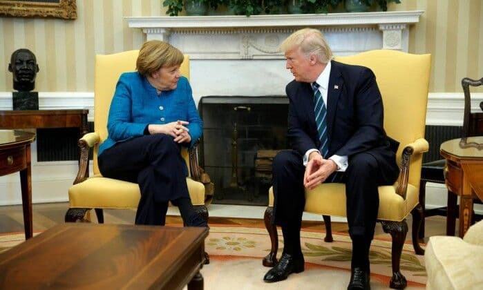 Segurança e comércio dominam reunião entre Trump e Merkel