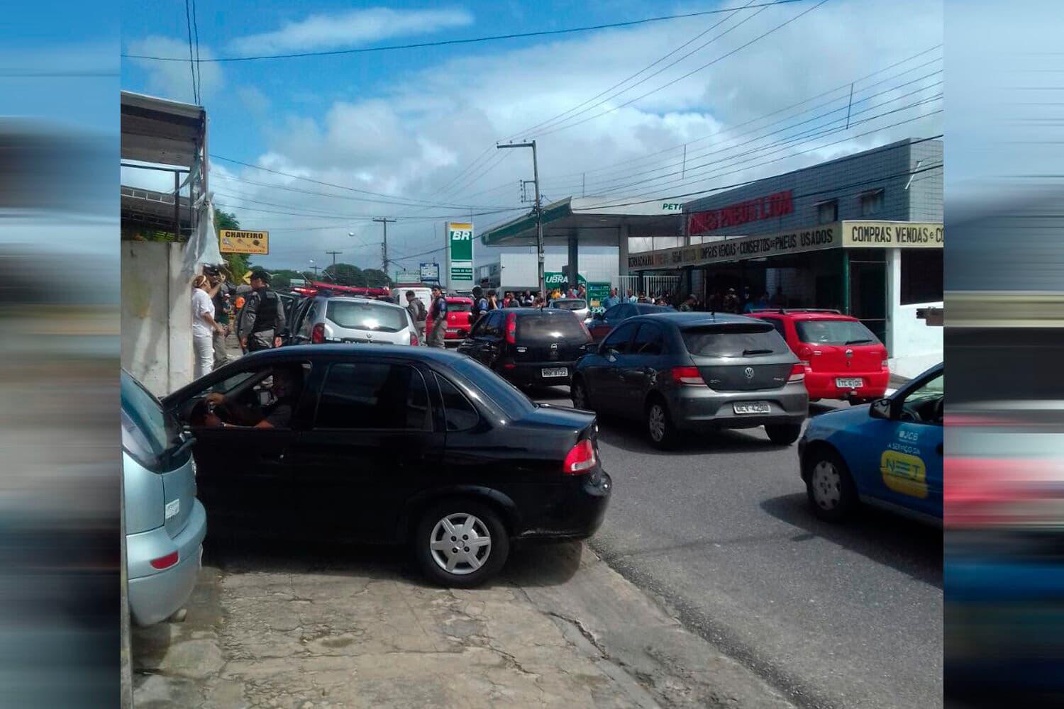 Assaltantes atacam posto de combustível no Castelo Branco e tenente da PM é salvo por colete