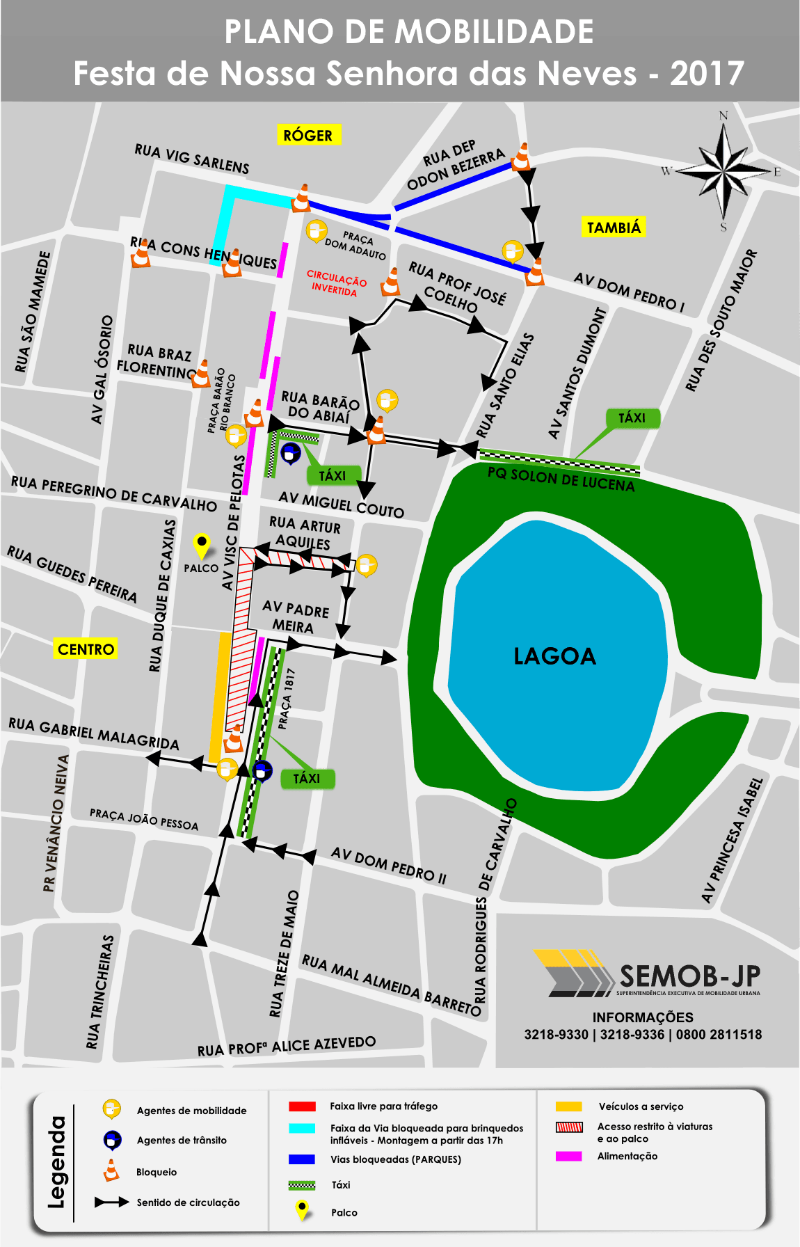 Festa das Neves​ provoca alterações do trânsito no centro de João Pessoa