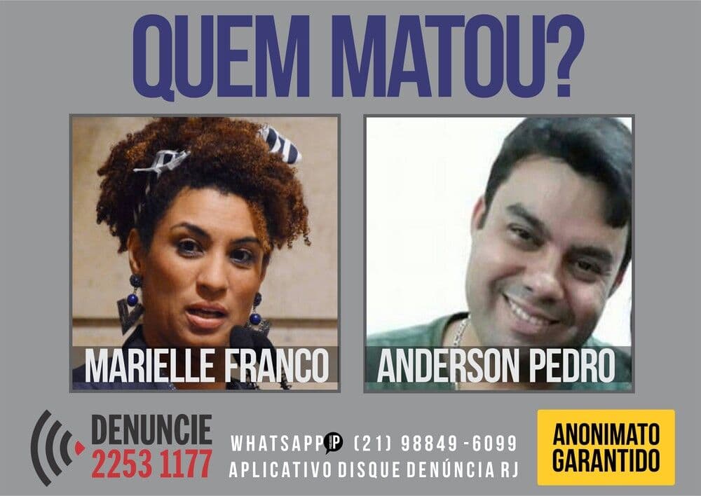 Disque Denúncia já recebeu 10 ligações sobre morte de Marielle Franco e motorista