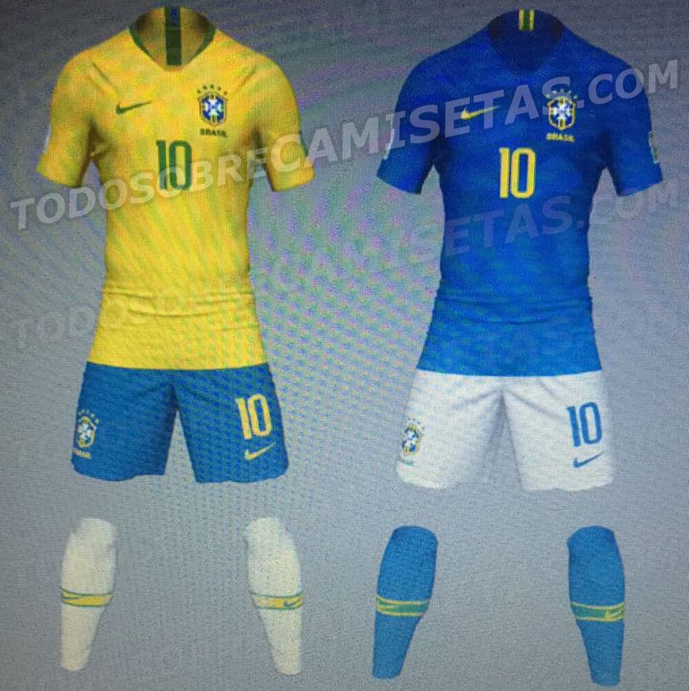 Uniformes que a Seleção Brasilera vai usar na Copa do Mundo vazam em site de compras