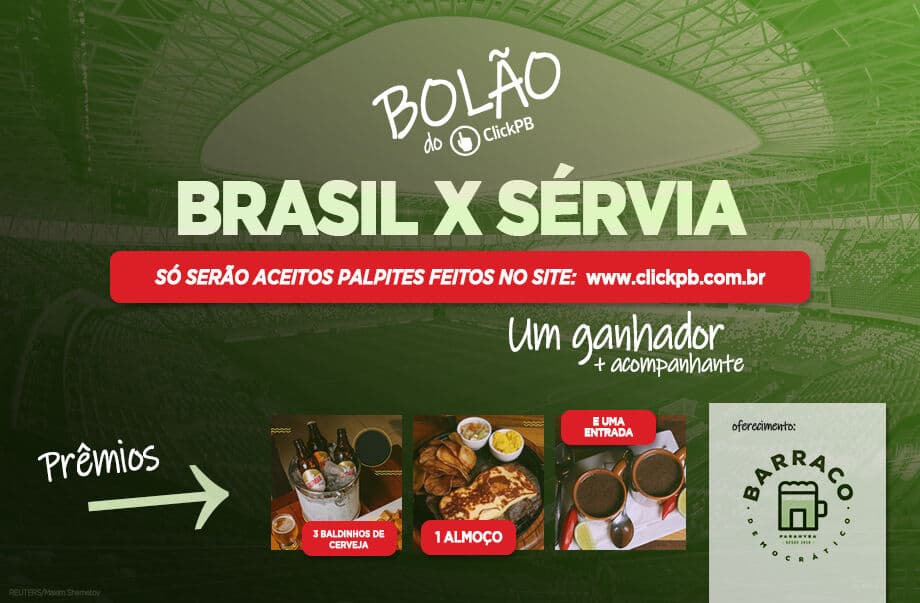 Acerte o placar do jogo do Brasil e ganhe um almoço com entrada e cervejas no Barraco Democrático