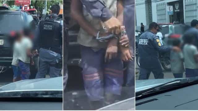 Crianças são amarradas e levadas por PMs em viatura no Maranhão