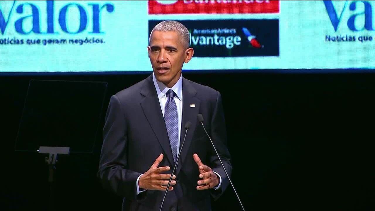 'Empresários deveriam ficar felizes em pagar impostos', diz Obama em São Paulo
