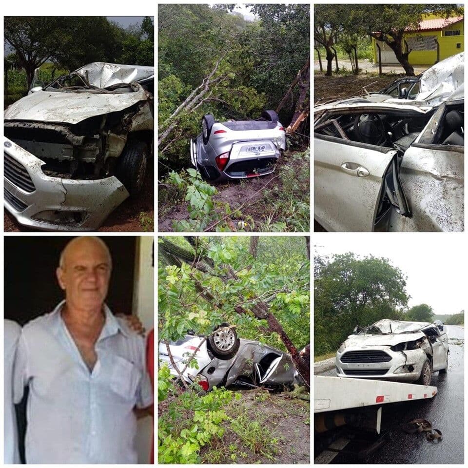 Morre pai do secretário de agricultura de Queimadas, em acidente de carro