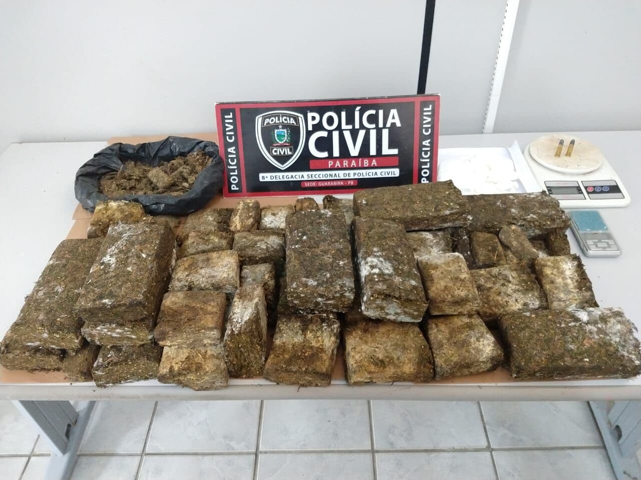 Polícia Civil apreende 14 kg de maconha, cocaína, armas e munições em Guarabira