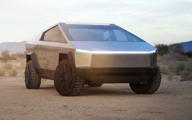 Tesla mostra polêmica picape elétrica Cybertruck, que parece à prova da balas