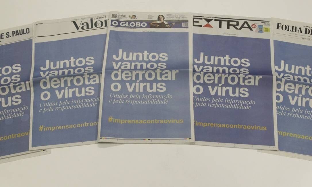 ANJ unifica capas de jornais e realça importância da informação no combate ao coronavírus