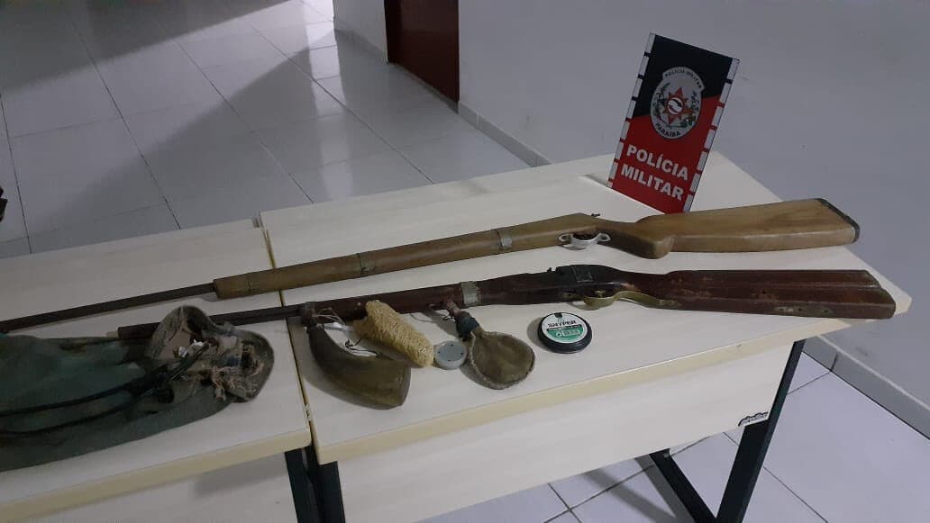 Polícia militar apreende 18 armas de fogo em menos de 24 horas na Paraíba