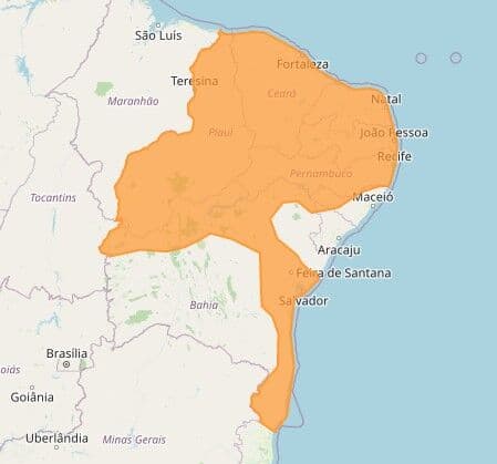 Inmet emite alerta para perigo de chuvas intensas em todo o estado da Paraíba