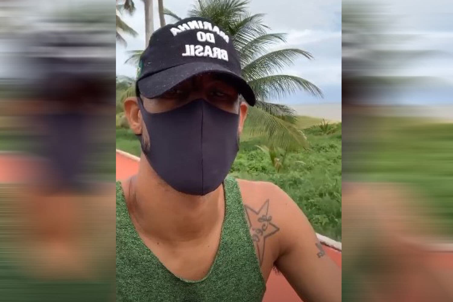 Léo Moura descumpre decreto e pedala em ciclovia da orla de João Pessoa