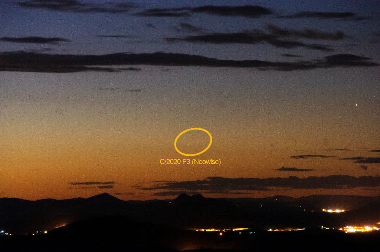 Primeira imagem da passagem do Cometa Neowise vem da Paraíba
