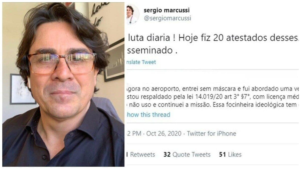 CRM-MG abre sindicância contra médico que fornece atestado dispensando máscara
