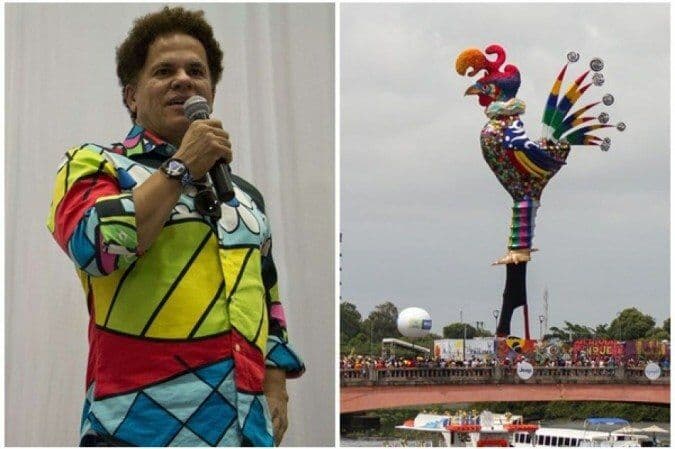 Romero Britto homenageia o Galo da Madrugada com escultura de 39 metros
