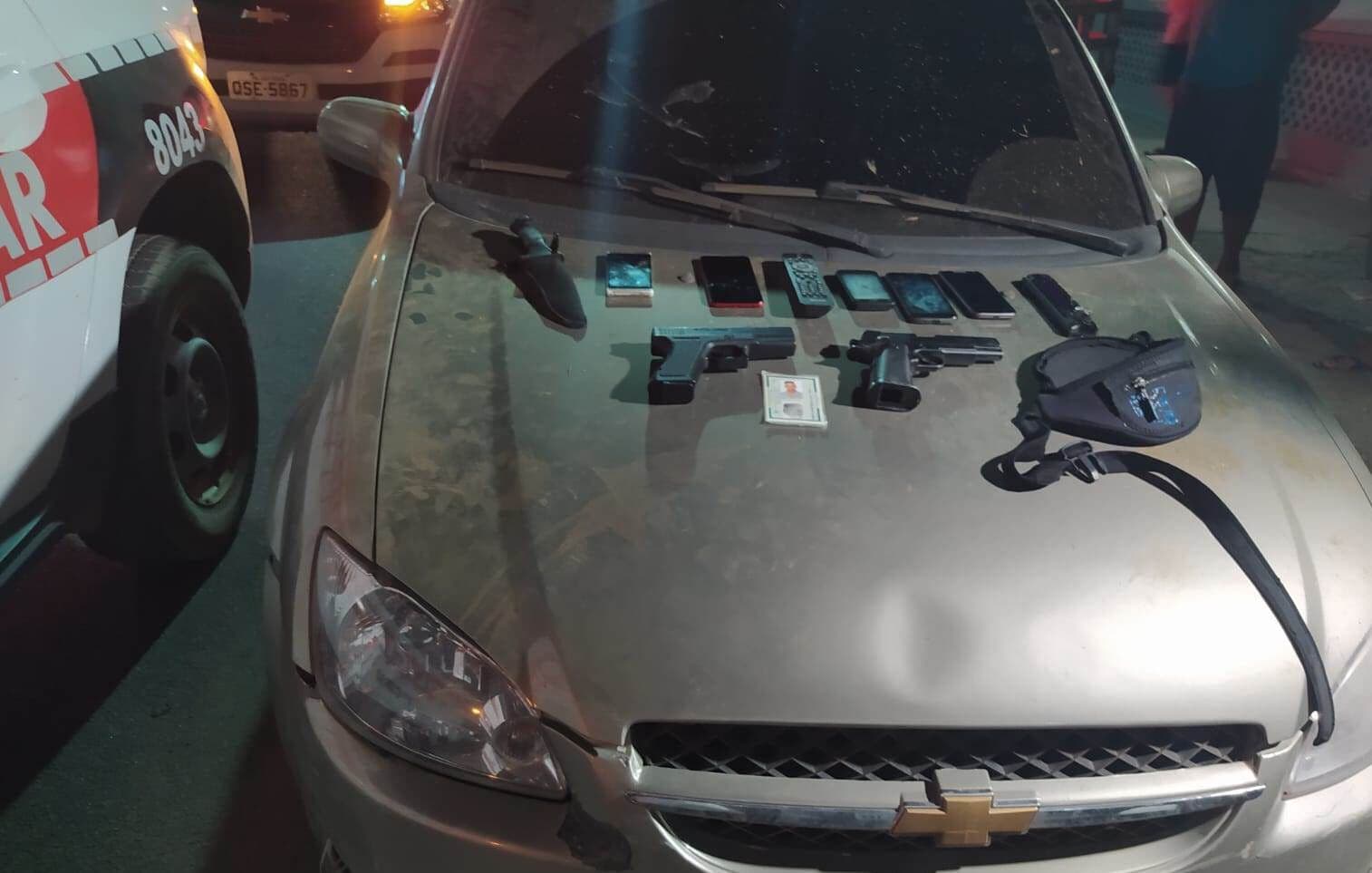 Polícia Militar prende suspeitos de assalto e recupera carro roubado de motorista de aplicativo na Paraíba