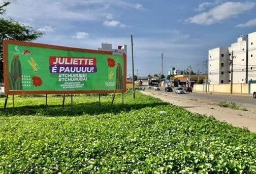 Outdoors espalhados por Campina Grande fazem homenagem à paraibana que está no Big Brother Brasil: “Juliette é pauuuu”
