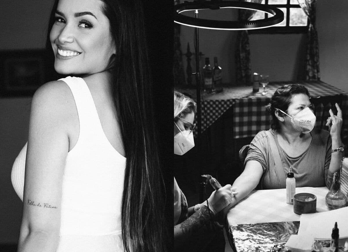 Juliette e a mãe fazem tatuagem uma para a outra: "Na pele, no sangue e no coração"