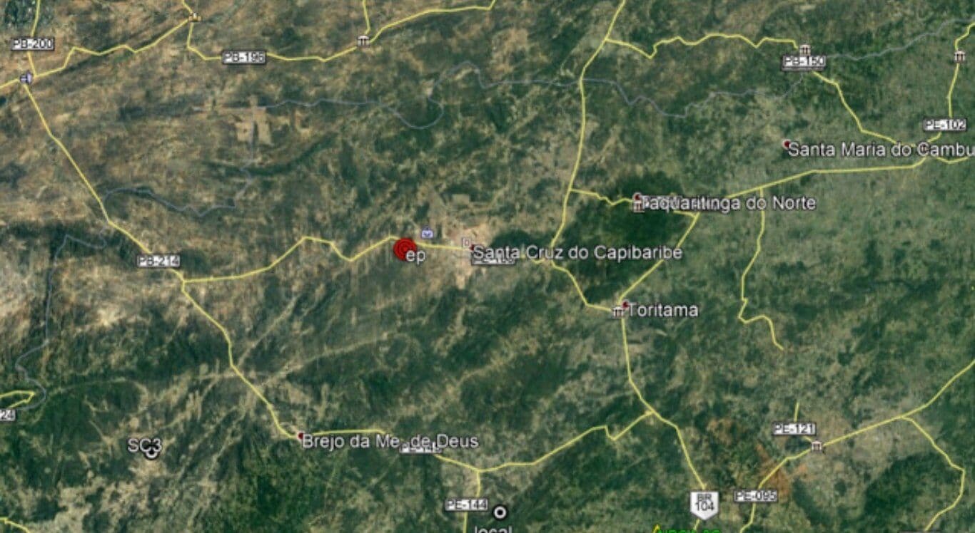 Tremor de terra é registrado em Jataúba e Santa Cruz do Capibaribe, em Pernambuco