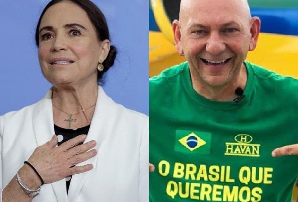 'O Brasil te ama', afirma Regina Duarte ao defender Luciano Hang