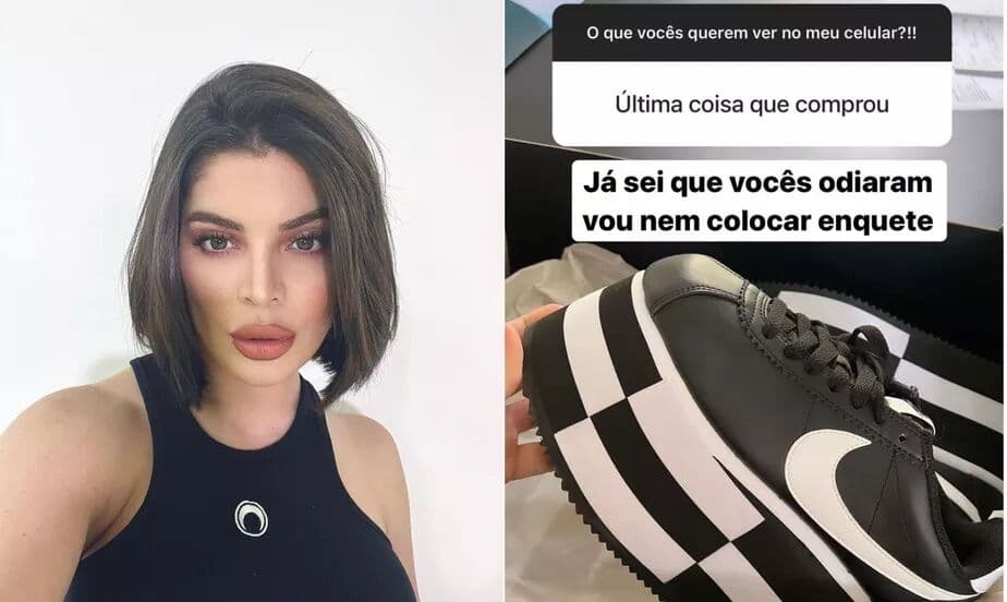 Gkay compra tênis de mais de R$ 3 mil e diz para seguidores: 'Sei que vocês odiaram'
