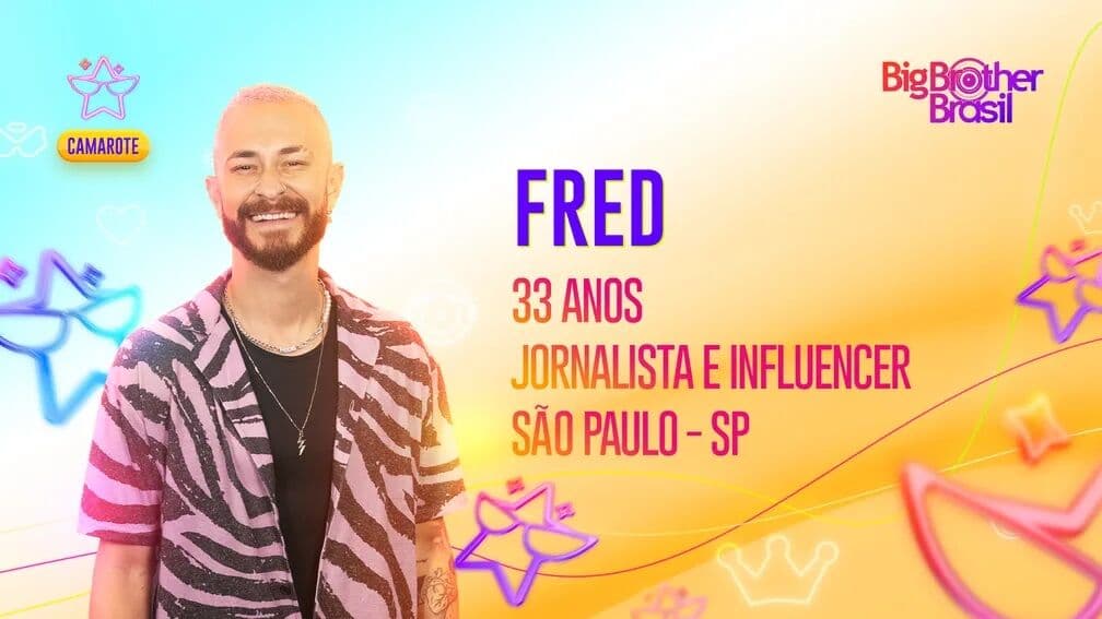'BBB 23': Fred, influenciador do 'Desimpedidos', é anunciado para o programa