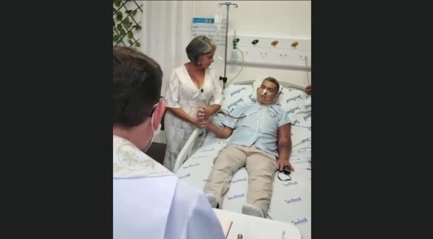 Paciente com câncer realiza sonho de se casar com sua companheira poucas horas antes de morrer, em Patos, na Paraíba