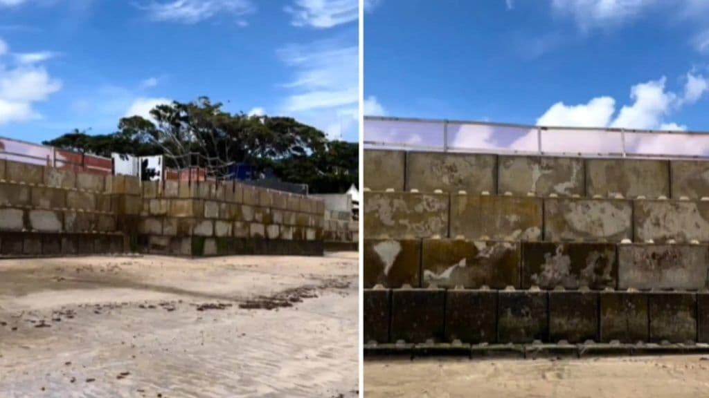 Construção de prédio invade areia da praia em João Pessoa e moradores criticam obras: "até quando?"