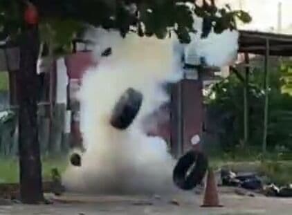 Esquadrão anti-bombas é acionado após artefatos serem jogados de um carro na BR-230, na Grande João Pessoa