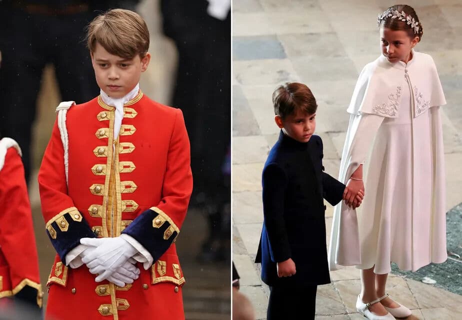 Filhos de príncipe William e Kate Middleton roubam a cena na coroação de Rei Charles III