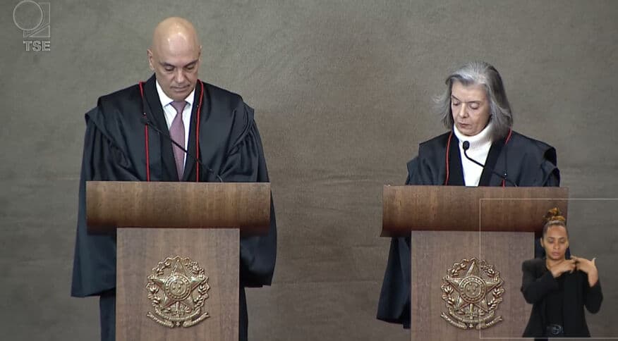 Cármen Lúcia e Nunes Marques são empossados como vice-presidente e membro efetivo do TSE