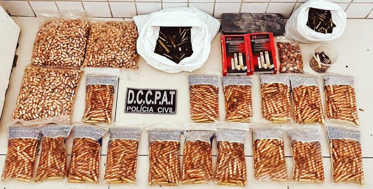 Polícia Civil recupera mais de 6 mil munições furtadas de casa de policial rodoviário federal em João Pessoa