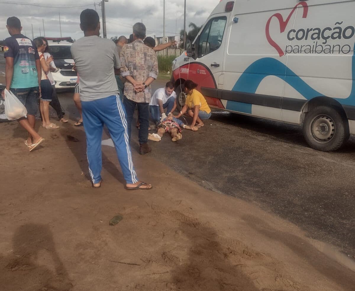 Motociclista sofre acidente na rodovia que liga Itapororoca a Mamanguape