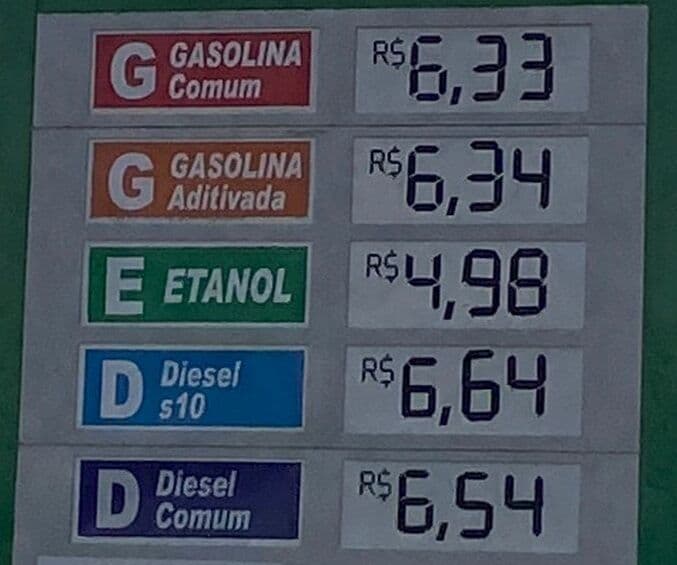Preço do litro da gasolina chega a R$ 6,33 em cidades da Paraíba após aumento anunciado pela Petrobras