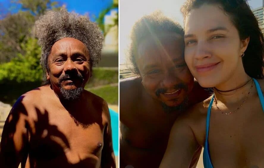Chico César posta foto com nova namorada 31 anos mais nova