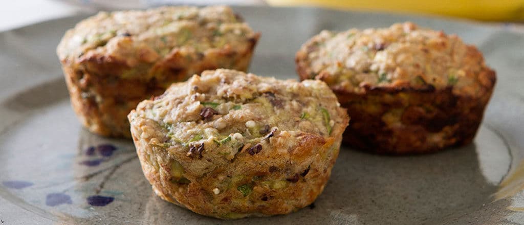 Muffin de abobrinha e banana