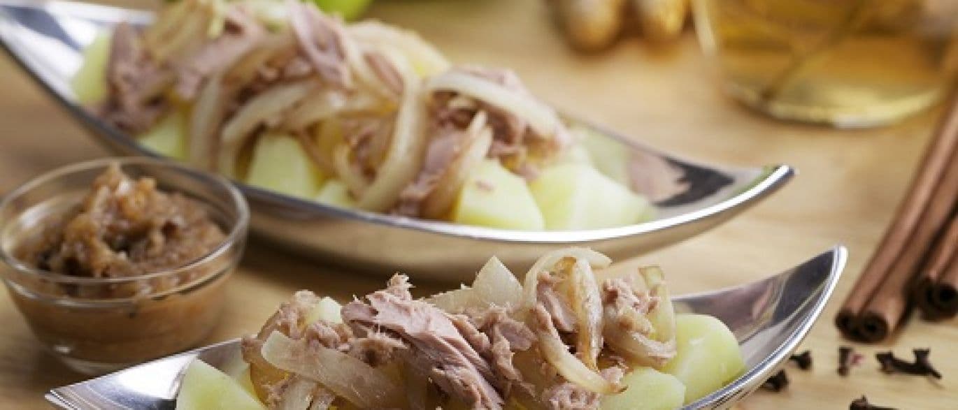 Batatas com Atum e Chutney​