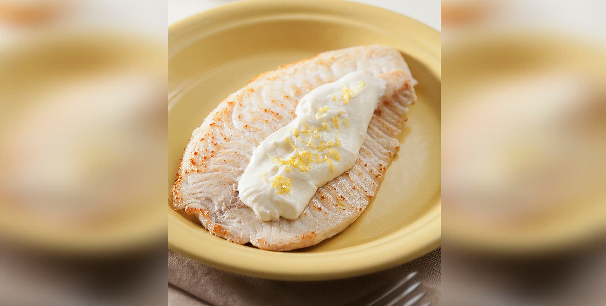 Pescada com creme de limão