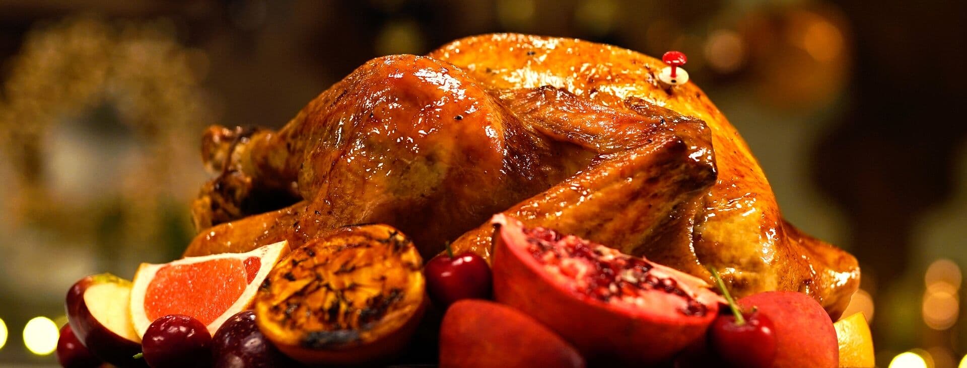 Peru com molho de laranja para a ceia de natal