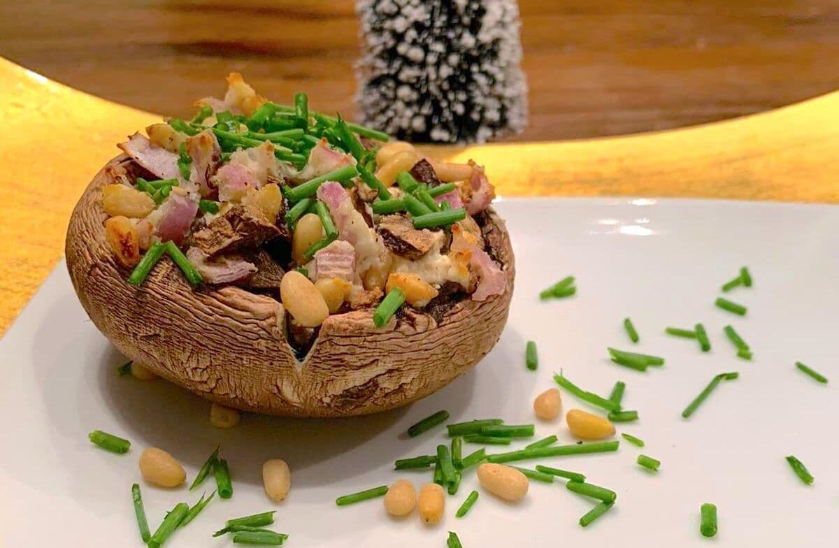 Champignon recheado para quem não quer sair da dieta neste natal