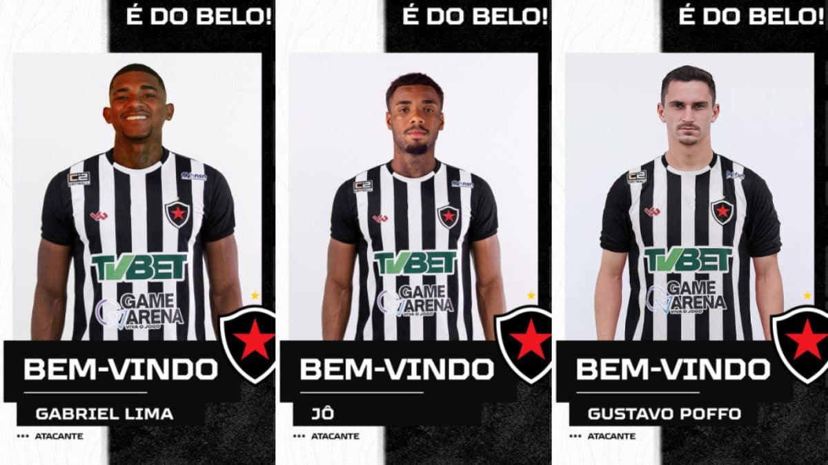 Botafogo-PB anuncia a contratação de três atacantes para a sequência da temporada