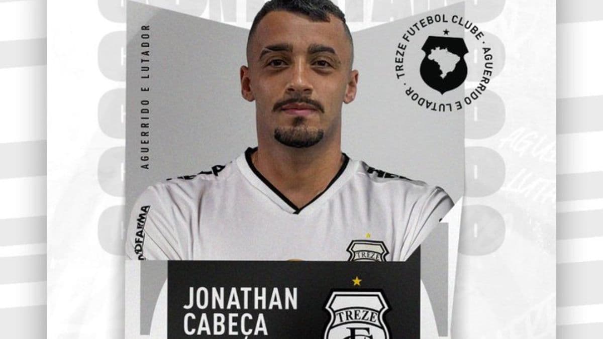 Treze anuncia contratação do volante Jonathan Cabeça para a Série D