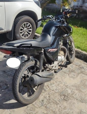 Polícia recupera moto roubada em Santa Luzia