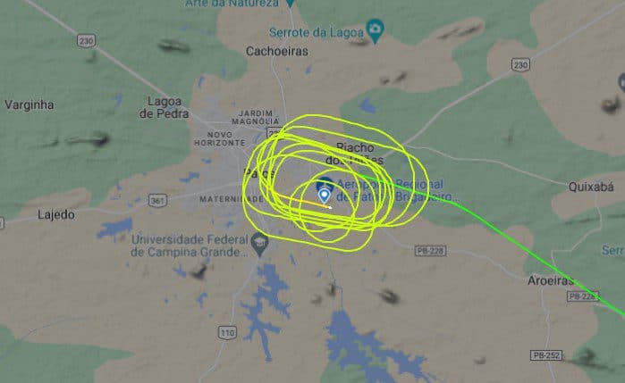 Avião dá dez voltas antes de pousar no aeroporto de Patos; confusão na pista teria sido motivo
