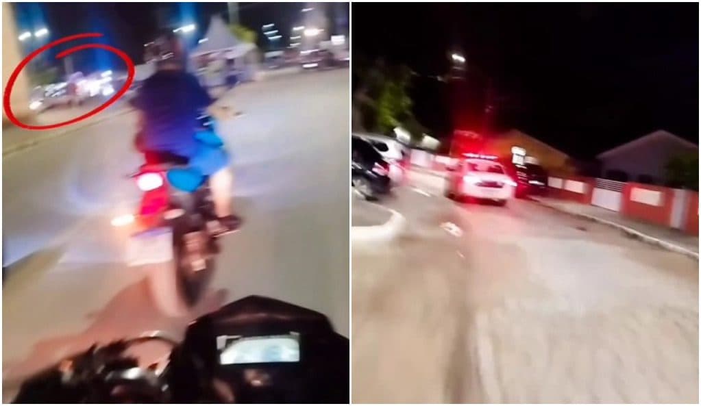VÍDEO: "eita, deu ruim", diz homem após amigo ser abordado pela polícia por cortar giro em moto