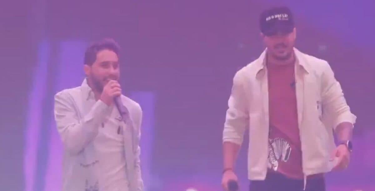 VÍDEO: Iguinho e Lulinha 'separam' briga no Parque do Povo com toada e surpreendem público