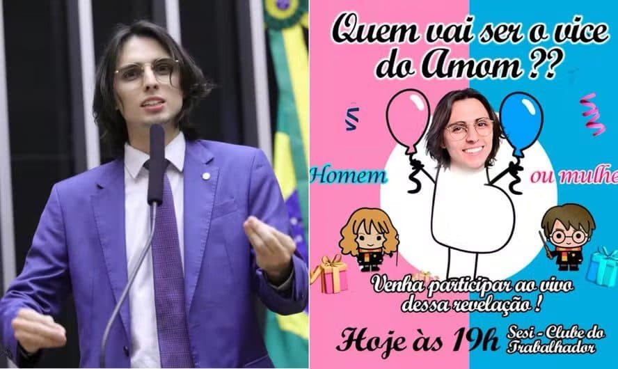 'É homem ou mulher?': pré-candidato à prefeitura de Manaus, Amom Mandel faz 'chá revelação' de vice