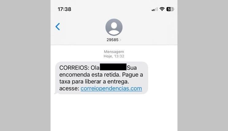 Golpe do falso SMS sobre encomenda retida tenta arrancar dinheiro de paraibanos; Correios nega cobrança