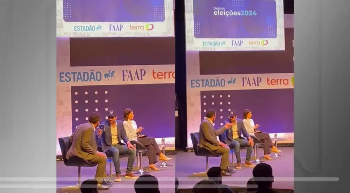 Boulos e Marçal discutem e candidato do PSOL dá tapa em carteira de trabalho mostrada pelo adversário; veja vídeo