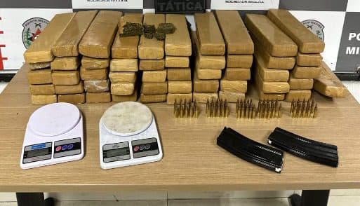 Polícia apreende droga e 50 munições, durante operação no bairro Funcionários I